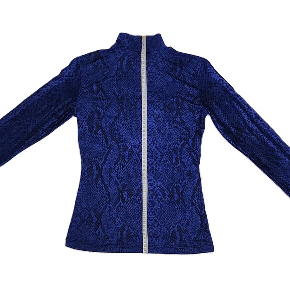 *New Low Price* Vintage Snakeskin Print Stretch Turtleneck - Picture 2 of 5